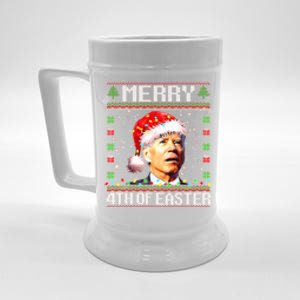 Joe Biden Happy 4th Easter Ugly Christmas Sweater Beer Stein