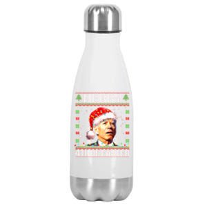 Joe Biden Happy 4th Easter Ugly Christmas Sweater Stainless Steel Insulated Water Bottle