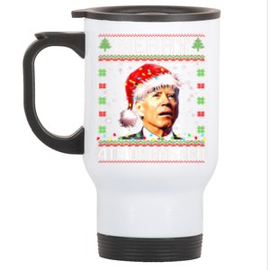 Joe Biden Happy 4th Easter Ugly Christmas Sweater Stainless Steel Travel Mug