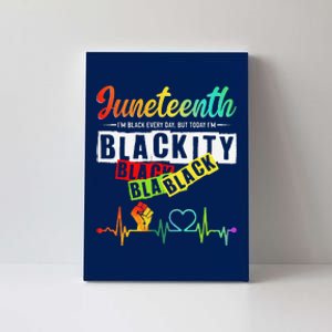 Juneteenth Blackity Heartbeat Black History African America Canvas