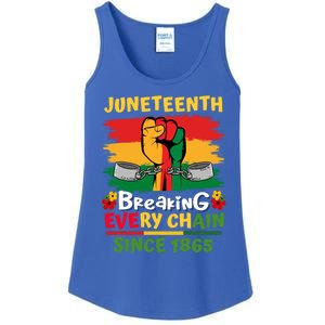 Junenth Black History Day Breaking Every Chain Since 1865 Gift Ladies Essential Tank