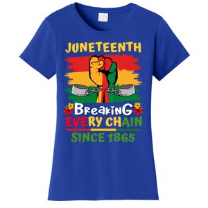 Junenth Black History Day Breaking Every Chain Since 1865 Gift Women's T-Shirt