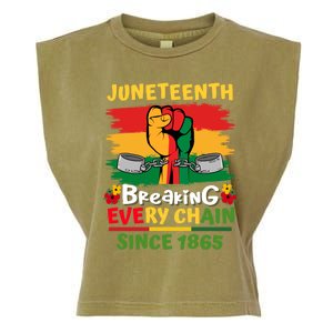 Junenth Black History Day Breaking Every Chain Since 1865 Gift Garment-Dyed Women's Muscle Tee