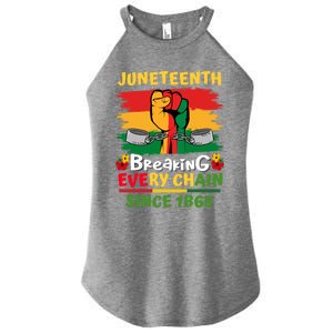 Junenth Black History Day Breaking Every Chain Since 1865 Gift Women's Perfect Tri Rocker Tank