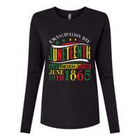 Juneteenth Black History Celebrating Black Freedom 1865 Womens Cotton Relaxed Long Sleeve T-Shirt