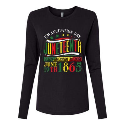 Juneteenth Black History Celebrating Black Freedom 1865 Womens Cotton Relaxed Long Sleeve T-Shirt