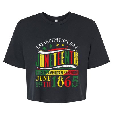 Juneteenth Black History Celebrating Black Freedom 1865 Bella+Canvas Jersey Crop Tee