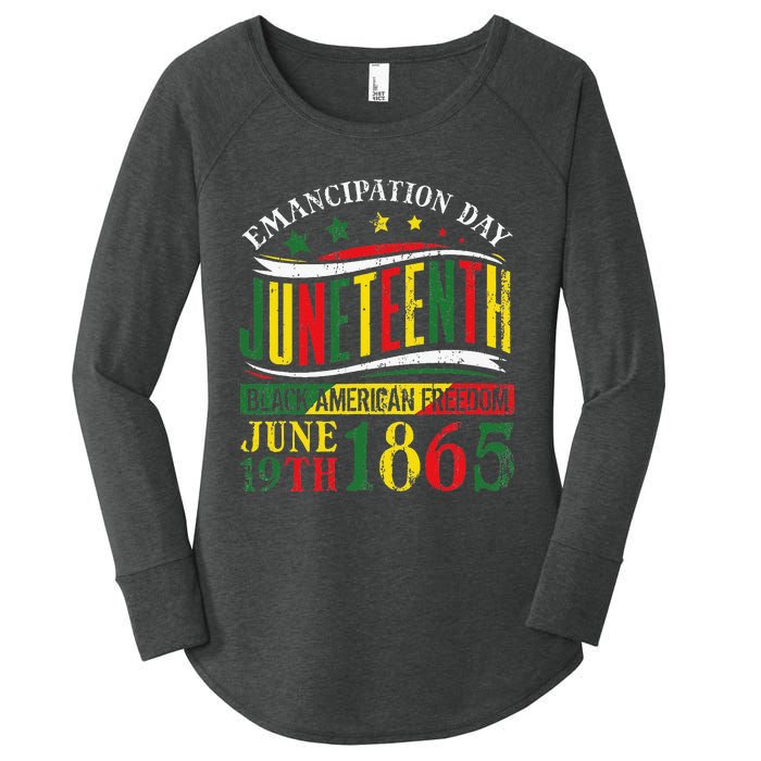 Juneteenth Black History Celebrating Black Freedom 1865 Women's Perfect Tri Tunic Long Sleeve Shirt