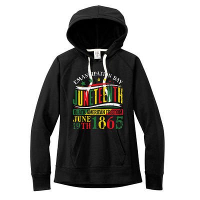 Juneteenth Black History Celebrating Black Freedom 1865 Women's Fleece Hoodie