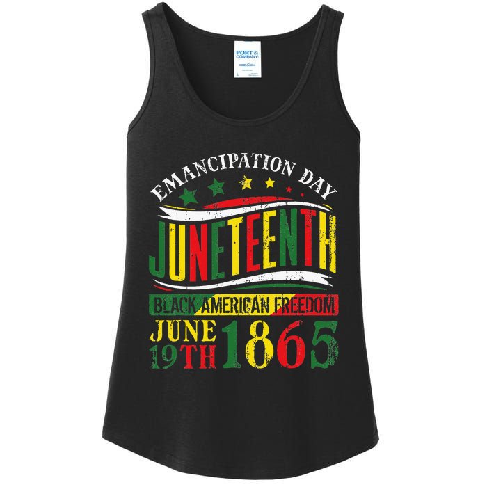 Juneteenth Black History Celebrating Black Freedom 1865 Ladies Essential Tank