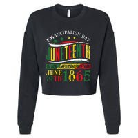 Juneteenth Black History Celebrating Black Freedom 1865 Cropped Pullover Crew