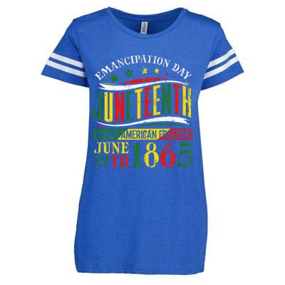 Juneteenth Black History Celebrating Black Freedom 1865 Enza Ladies Jersey Football T-Shirt