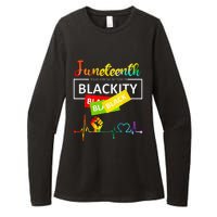 Juneteenth Blackity Heartbeat Black History African America Womens CVC Long Sleeve Shirt