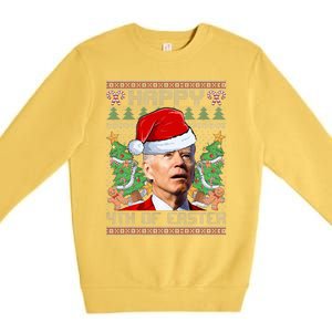 Joe Biden Happy 4th Easter Ugly Christmas Sweater  Premium Crewneck Sweatshirt