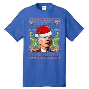 Joe Biden Happy 4th Easter Ugly Christmas Sweater  Tall T-Shirt