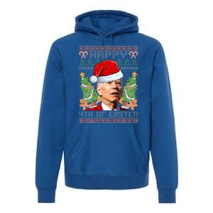 Joe Biden Happy 4th Easter Ugly Christmas Sweater  Premium Hoodie