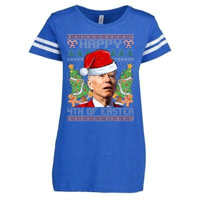 Joe Biden Happy 4th Easter Ugly Christmas Sweater  Enza Ladies Jersey Football T-Shirt