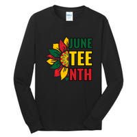 Juneteenth Black History American Flag African Tall Long Sleeve T-Shirt