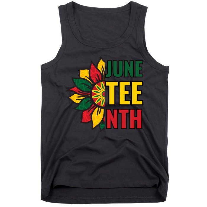 Juneteenth Black History American Flag African Tank Top