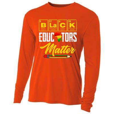 Juneteenth Black History Month Black Educators Matter Funny Gift Cooling Performance Long Sleeve Crew