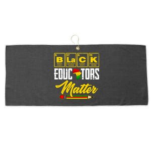 Juneteenth Black History Month Black Educators Matter Funny Gift Large Microfiber Waffle Golf Towel