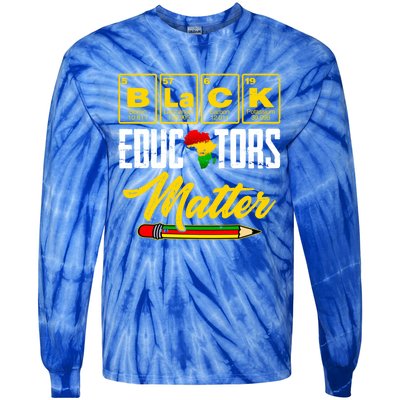 Juneteenth Black History Month Black Educators Matter Funny Gift Tie-Dye Long Sleeve Shirt