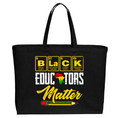 Juneteenth Black History Month Black Educators Matter Funny Gift Cotton Canvas Jumbo Tote