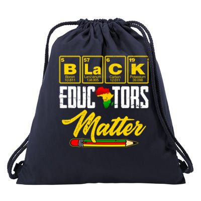 Juneteenth Black History Month Black Educators Matter Funny Gift Drawstring Bag