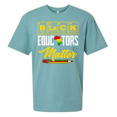 Juneteenth Black History Month Black Educators Matter Funny Gift Sueded Cloud Jersey T-Shirt