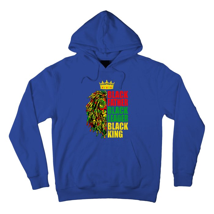 Juneteenth Black History Month Lion Black Father Leader Gift Hoodie