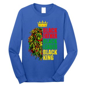 Juneteenth Black History Month Lion Black Father Leader Gift Long Sleeve Shirt