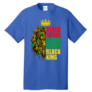 Juneteenth Black History Month Lion Black Father Leader Gift Tall T-Shirt