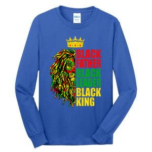 Juneteenth Black History Month Lion Black Father Leader Gift Tall Long Sleeve T-Shirt