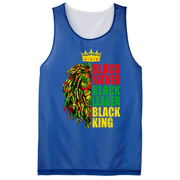 Juneteenth Black History Month Lion Black Father Leader Gift Mesh Reversible Basketball Jersey Tank