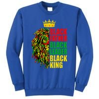 Juneteenth Black History Month Lion Black Father Leader Gift Tall Sweatshirt