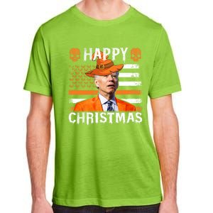 Joe Biden Happy Halloween Happy Christmas US Flag Adult ChromaSoft Performance T-Shirt