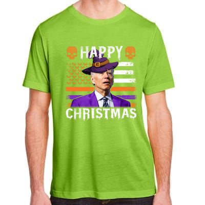 Joe Biden Happy Halloween Happy Christmas US Flag Adult ChromaSoft Performance T-Shirt