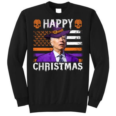 Joe Biden Happy Halloween Happy Christmas US Flag Sweatshirt