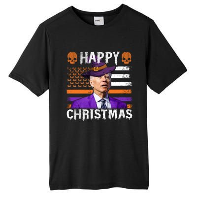 Joe Biden Happy Halloween Happy Christmas US Flag Tall Fusion ChromaSoft Performance T-Shirt