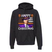 Joe Biden Happy Halloween Happy Christmas US Flag Premium Hoodie