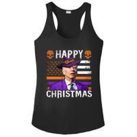 Joe Biden Happy Halloween Happy Christmas US Flag Ladies PosiCharge Competitor Racerback Tank