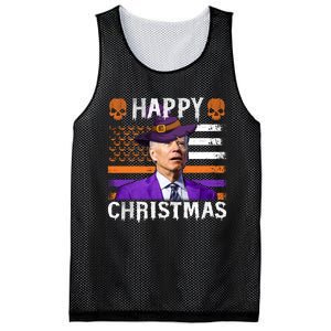 Joe Biden Happy Halloween Happy Christmas US Flag Mesh Reversible Basketball Jersey Tank