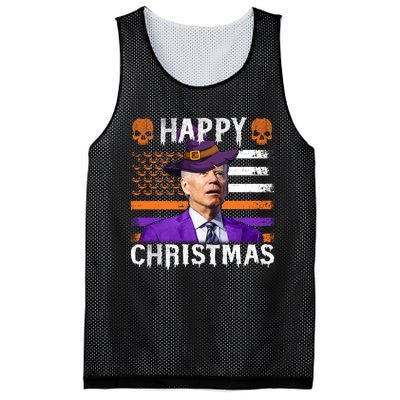 Joe Biden Happy Halloween Happy Christmas US Flag Mesh Reversible Basketball Jersey Tank