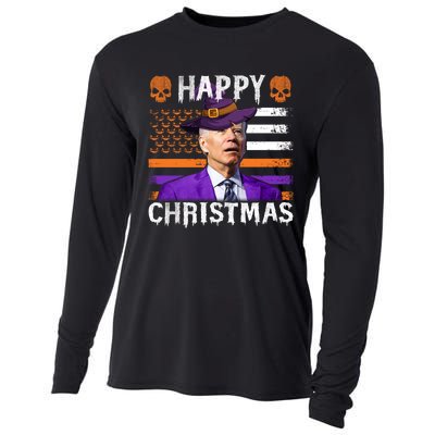 Joe Biden Happy Halloween Happy Christmas US Flag Cooling Performance Long Sleeve Crew