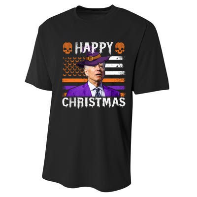 Joe Biden Happy Halloween Happy Christmas US Flag Performance Sprint T-Shirt