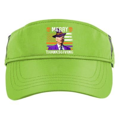 Joe Biden Happy Halloween Shirt Merry Thanksgiving US Flag Adult Drive Performance Visor