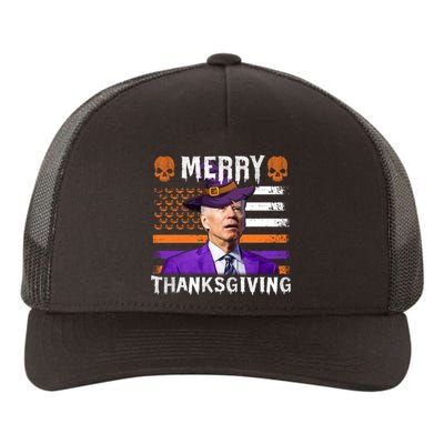 Joe Biden Happy Halloween Shirt Merry Thanksgiving US Flag Yupoong Adult 5-Panel Trucker Hat