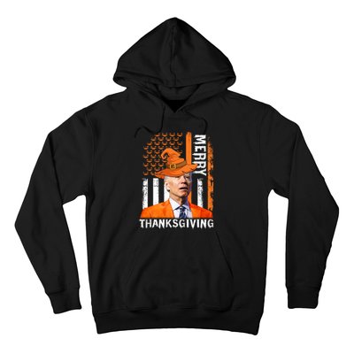 Joe Biden Happy Halloween Shirt Merry Thanksgiving US Flag Hoodie