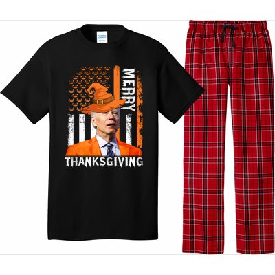 Joe Biden Happy Halloween Shirt Merry Thanksgiving US Flag Pajama Set