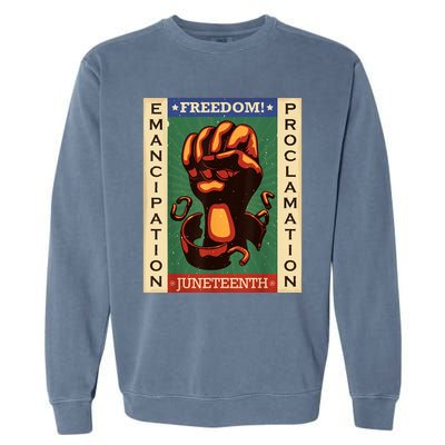 Juneteenth Black History American African Freedom Day Garment-Dyed Sweatshirt